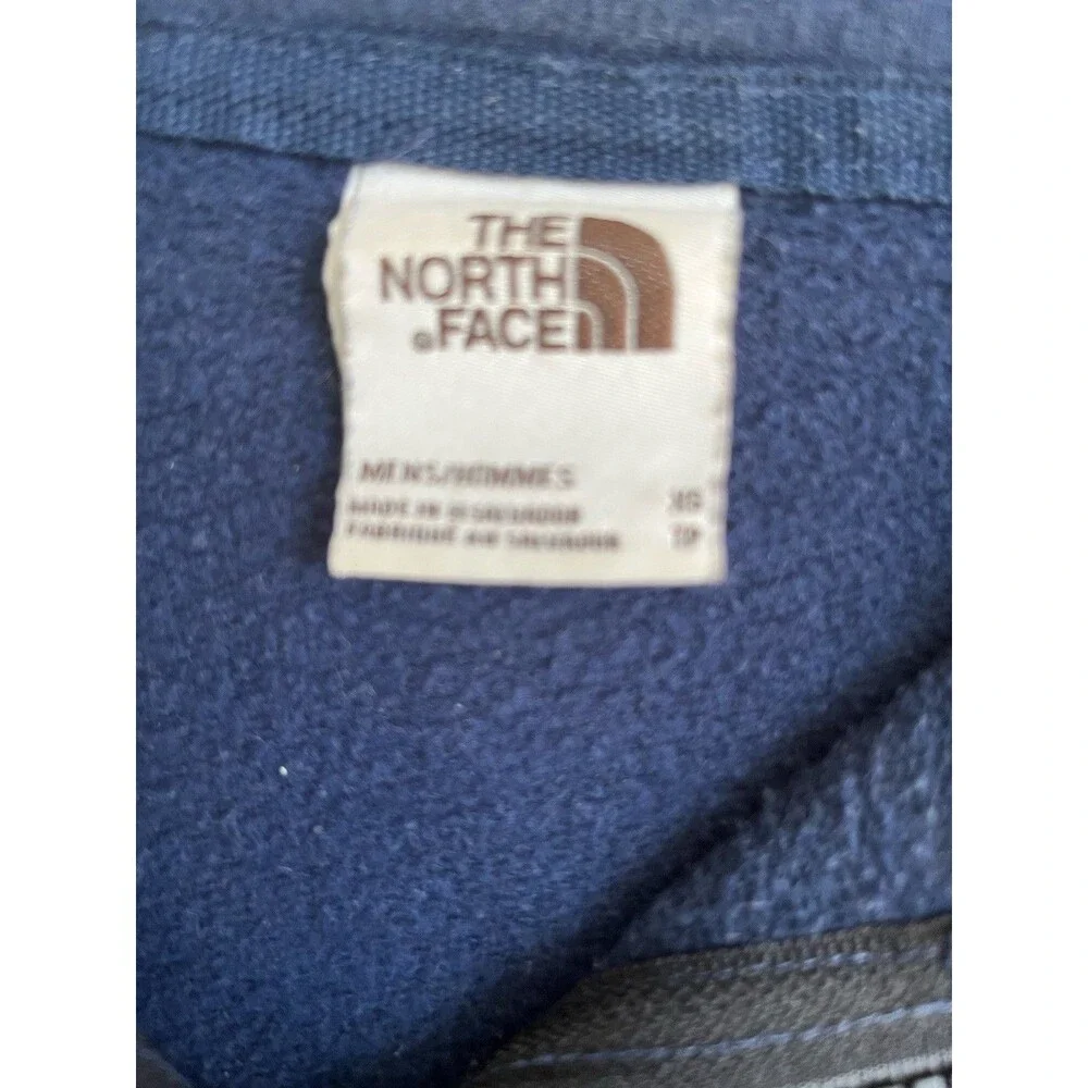 North Face Mens Sweatshirt XS Navy Blue Fleece Lined 1/4 Zip Pullover Outdoor